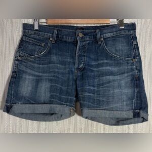 Citizens Of Humanity Dark Blue Denim Jean Shorts